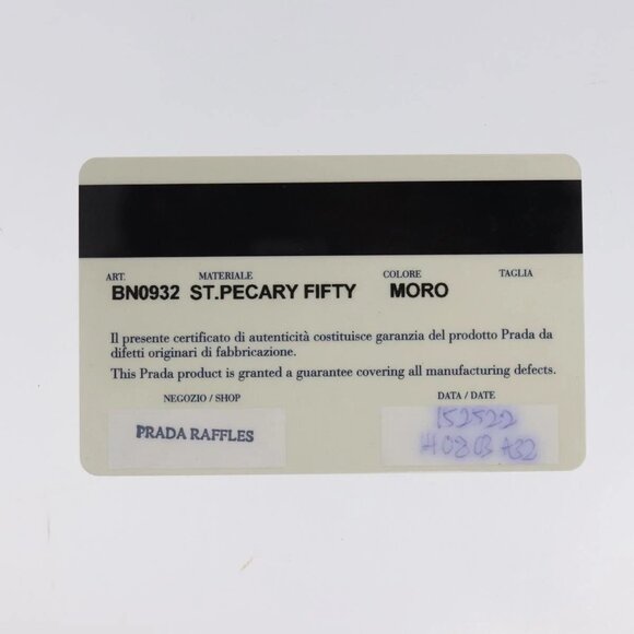 PRADA Hand Bag Leather Brown Silver Auth - Picture 7 of 16